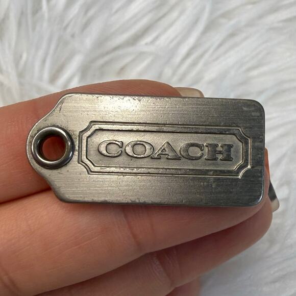 Coach Handbags - 1" COACH Metal Fob Bag Charm Hang tag Hangtag